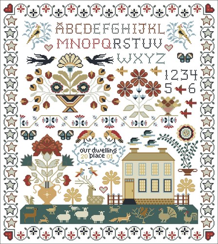 Dwelling place sampler cross - place,