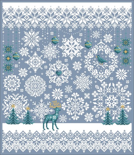 Cross stitch pattern falling - stitch,